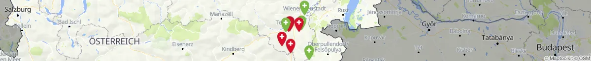 Map view for Pharmacies emergency services nearby Kirchschlag in der Buckligen Welt (Wiener Neustadt (Land), Niederösterreich)